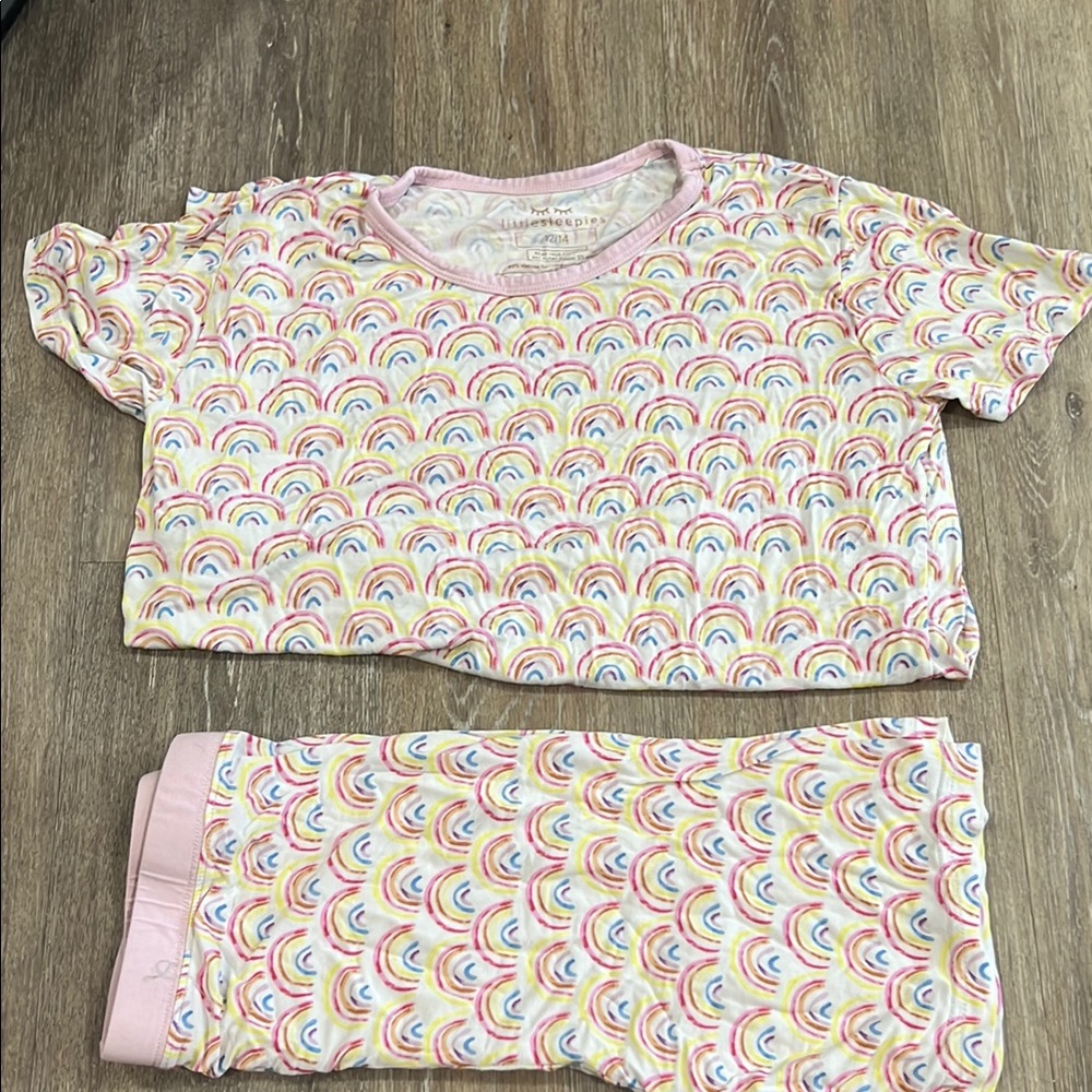 Little Sleepies Pink Pajama Set with Soft Pastel Design
